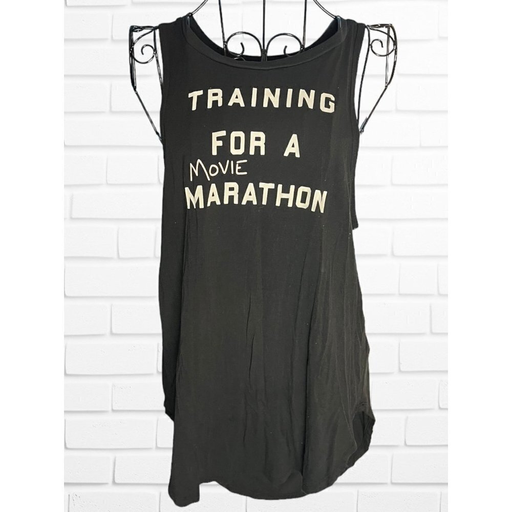 5/$25 Hollister Womens L Graphic Tank Training For a Movie Marathon Athletic